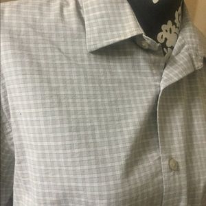 GRAY & WHITE BUTTON DOWN